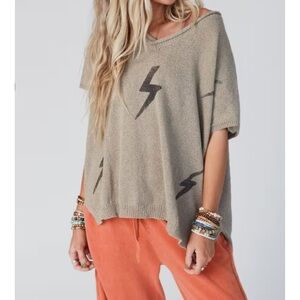 Three Bird Nest Struck by you dolmen sleeve sweater top